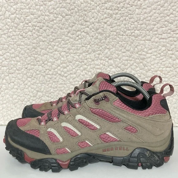 Merrell Womens Moab 2 Leather Upper Vibram Soles Low Hiking Trail Shoes SZ US 8 - Picture 2 of 13